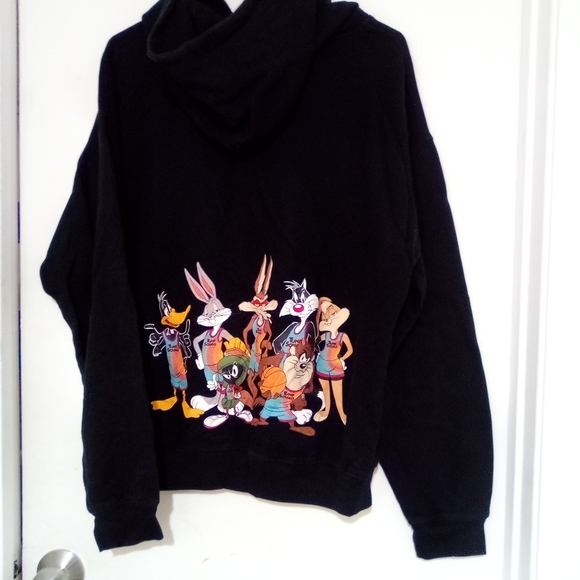 Tune Squad Women hoodie sweater Bugs Bunny& Friend s characters pockets size LG - Picture 2 of 5